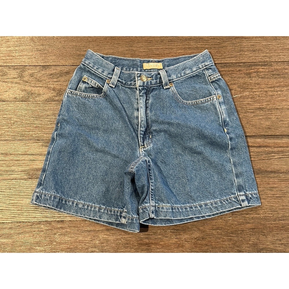 Liz Claiborne Womens Denim Jean Shorts Size 0P 100% cotton mid rise casual